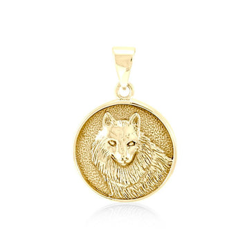 Wonderful Wolf Solid Gold Pendant GPD5475 - Jewelry